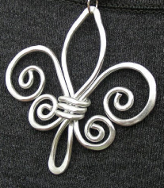 Fleur-De-Lis Sterling Silver Pendant