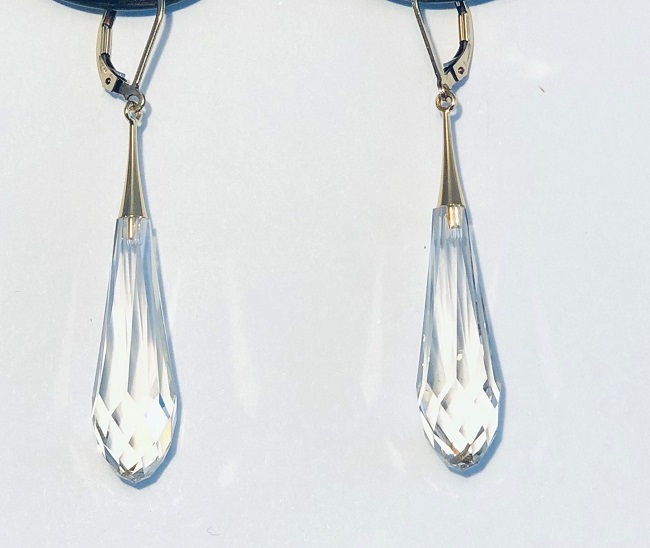 Teardrop Swarovski Crystal Earrings set in 14kt Gold Filled